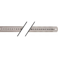 Stalen liniaal lengte 500 mm staal verdeling B = mm/1/2 mm PROMAT