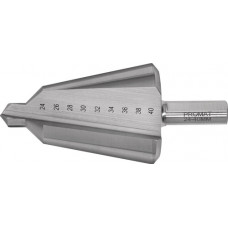 Getrapte plaatboor boorbereik 24-40 mm HSS totale lengte 89 mm snedeaantal 2 PRO