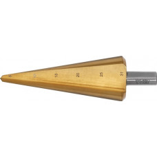 Getrapte plaatboor boorbereik 5-31 mm HSS TiN totale lengte 103 mm snedeaantal 2