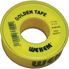PTFE-dichtband Golden Tape L12 m B12,7 mm D.0,1 mm geel 100 g/m² spoel WEKEM