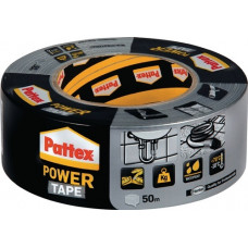 Weefseltape Power-tape zilvergrijs lengte 50 m breedte 50 mm wiel PATTEX