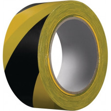 Waarschuwingslint extra 339 PVC zwart/geel lengte 33 m breedte 50 mm wiel KIP