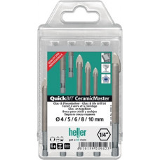 Set boren QuickBit® Ceramik Master 5-delig d. 4, 5, 6, 8, 10 mm schacht 6 kant H