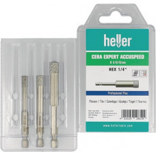 Tegelgatboor Cera Expert Accuspeed 3-delig d. 6, 8, 10 mm schacht 6-kant HELLER