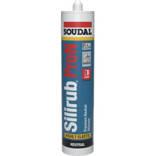 Siliconendichtstof Silirub Pro N zwart 300 ml patroon SOUDAL