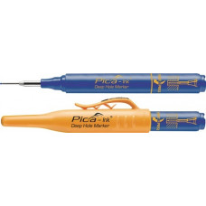 Merkstift voor diepe gaten Pica-Ink blauw met telescooppunt PICA