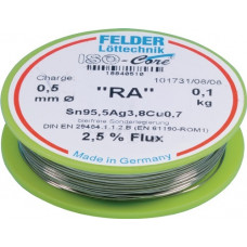 Soldeerdraad ISO-Core® RA 0,5 mm 100 g Sn95,5Ag3,8Cu0,7 FELDER