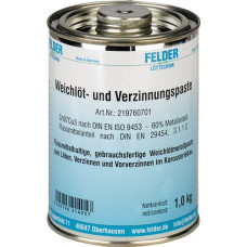 Zachtsoldeer en vertinningspasta 230-250 graden Celsius 1 kg S-Sn97Cu3 FELDER