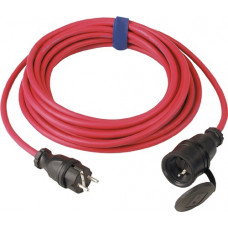 Geaard verlengsnoer 16A 250V 3 x 1,5mm² 50m H07RN-F rood IP44