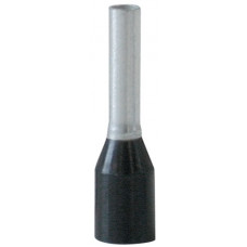 Adereindhuls lengte L1/L2 14,0/8,0mm zwart met kunststof kraag 1,50mm² 100 st.