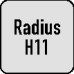 Kwartrondprofielfrees DIN 6518 B type N radius 2,5 mm nominale-d. 11 mm HSS-Co D