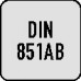 T-groeffrees DIN 851 AB type N nominale-d. 12,5 mm HSS-Co vertanding kruis snede