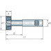 T-groeffrees DIN 851 AB type N nominale-d. 16 mm HSS-Co vertanding kruis snedeaa