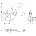 Horizontale spanner nr. 6833 maat 2 hoekpoot AMF