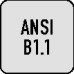 Gewindegrenzlehrdorn ANSI B1.1 UNF 1/4 Zollx28 D.6,35mm Tol.2B BOSS