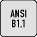 Gewindegrenzlehrdorn ANSI B1.1 UNC 1 Zollx8 D.25,4mm Tol.2B BOSS