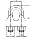 Veiligheidsstaalkabelklem DIN 1142-EN 13411-5 schroefdraad M5 nominale grootte 5