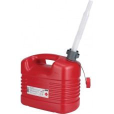 Brandstofjerrycan inhoud 10l rood HDPE L329xB195xH319mm PRESSOL