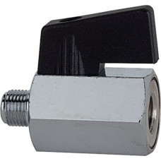 Minikogelkraan 13,16 mm G 1/4 inch binnen-/buitenschroefdraad RIEGLER