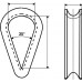 Kabelkous DIN 6899 vorm B 8 mm nominale kabel-grootte 7,0 mm elektrolytisch verz