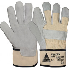 Handschoen Verden maat 10 grijs/natuur rundsplitleer EN 388 PSA-categorie II HAS