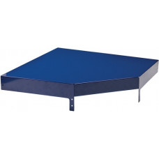 Hoekafdekelement LOGS 260 H130xB540xD390mm blauw RAL 5022 LOGS