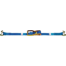 Sjorband DIN EN 12195-2 lengte 6 m breedte 50 mm met ratel + framehaken LC omdr.