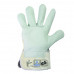 Handschoen CALCUTTA EN388 maat 9 naturel gekleurd rundleer dubbelgenaaide met ru