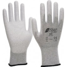 Handschoen 6230 maat 9 grijs/wit EN 388, EN 16350 PSA-categorie II 12 NITRAS