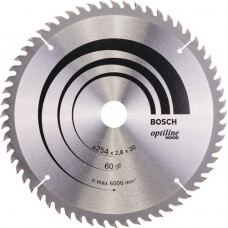 Kreissägeblatt Optiline Wood AD 254mm Z.60 WZ Bohr.30mm Schnitt-B.2,8mm HM BOSCH