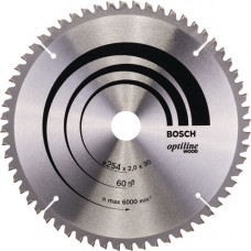 Kreissägeblatt Optiline Wood AD 254mm Z.60 WZ/N Bohr.30mm Schnitt-B.2,0mm