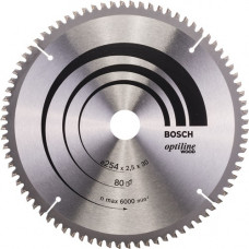 Kreissägeblatt Optiline Wood AD 254mm Z.80 WZ/N Bohr.30mm Schnitt-B.2,5mm