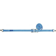 Sjorband DIN EN 12195-2 lengte 4 m breedte 25 mm met ratel + punthaak LC omdr. 8
