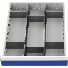 Indelingsmateriaal voor schuiflade fronthoogte 150 mm 2 längs-/6 dwarsdeler lade