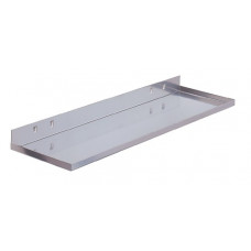 Legbord B350xD125mm aluminiumkleurig passend voor geperforeerde plaat RASTERPLAN