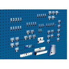 Gereedschaphouder-assortiment BxHmm 10 haak/20 dubbele haak/10 div. houder 60-d