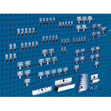 Gereedschaphouder-assortiment BxHmm 15 haken/25 dubb.haken/40 houders 80-dlg BO