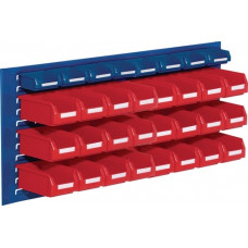 Magazijnbak-set H450xB1.000xD250mm plaatst/polyethyleen kunststof coating blauw