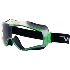 Volzichtbril 6x3 EN 166, EN 170 frame groenmetallic/groen, ring helder polycarbo