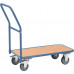 Platformwagen laadvlakken L1000xB600 mm stalen buis duifblauw, RAL 5014 drgverm.