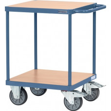 Tafelwagen 2 laadvlakken L600xB600mm duifblauw, RAL 5014 drgverm.500 kg PROMAT