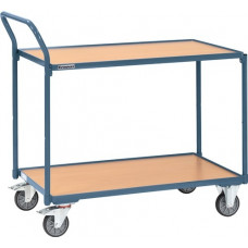 Tafelwagen 2 laadvlakken L850xB500mm duifblauw, RAL 5014 drgverm.300 kg schuifbe