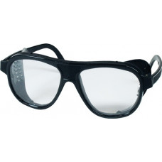 Veiligheidsbril EN 166 beugel zwart, ring helder nylon, kunststof SCHMERLER