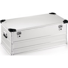 Aluminium box L902xB495xH380mm 140 l met klapdeksel en stapelhoeken