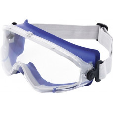 Volzicht-veiligheidsbril DAYLIGHT TOP EN 166 frame blauw, ring helder polycarbon