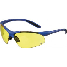 Veiligheidsbril DAYLIGHT PREMIUM EN 166 beugel donkerblauw, ring geel polycarbon