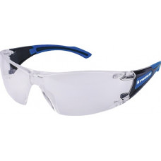 Veiligheidsbril Daylight Modern EN 166 beugel zwart/donkerblauw, ring helder pol