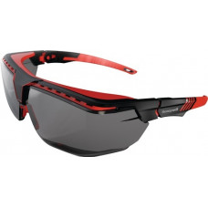 Veiligheidsbril Avatar OTG PSA-categorie II beugel zwart/rood, ring grijs polyca