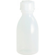 Fles met nauwe hals totale hoogte 105mm totale d. 47mm polyethyleen (LDPE) nat