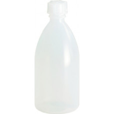 Fles met nauwe hals totale hoogte 140mm totale d. 61,3mm polyethyleen (LDPE) n